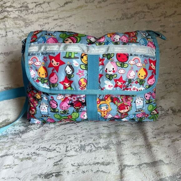 Tokidoki Lesportsac y2K pop art anime messenger bag spring flower - Picture 1 of 13